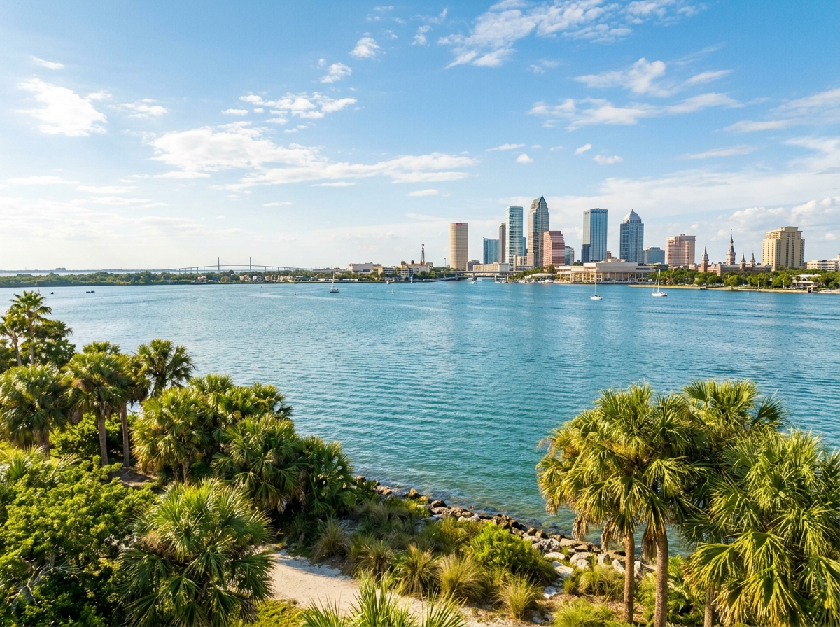 Scenic Tampa Bay Waterfront View